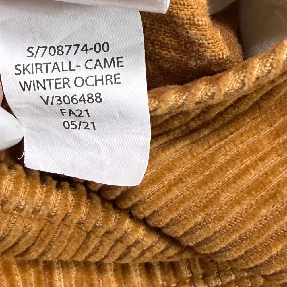 Gap Skirtall Kids L 10-11 Corduroy Winter Ochre Button Front EUC